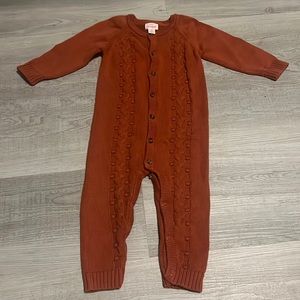 Perfect fall bobble cable romper one-piece 100% cotton 12 Mo